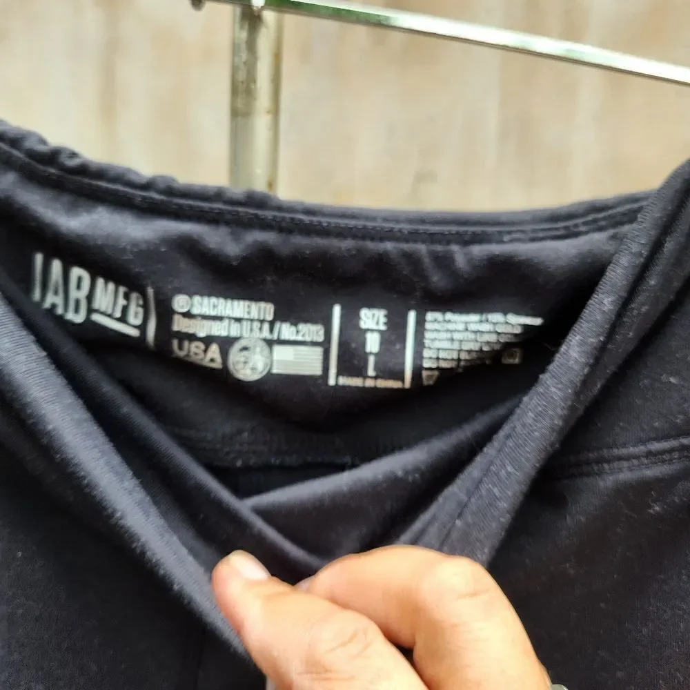 IAB mfg I am becoming black shortie shorts